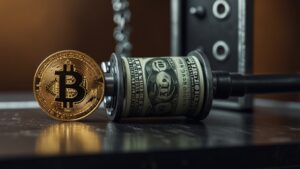 Leonardo_Lightning_XL_bitcoins_chained_to_a_machine_that_print_0
