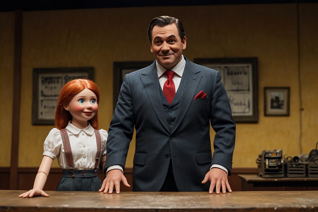 Leonardo_Lightning_XL_a_big_male_puppet_dressed_as_a_salesman_2